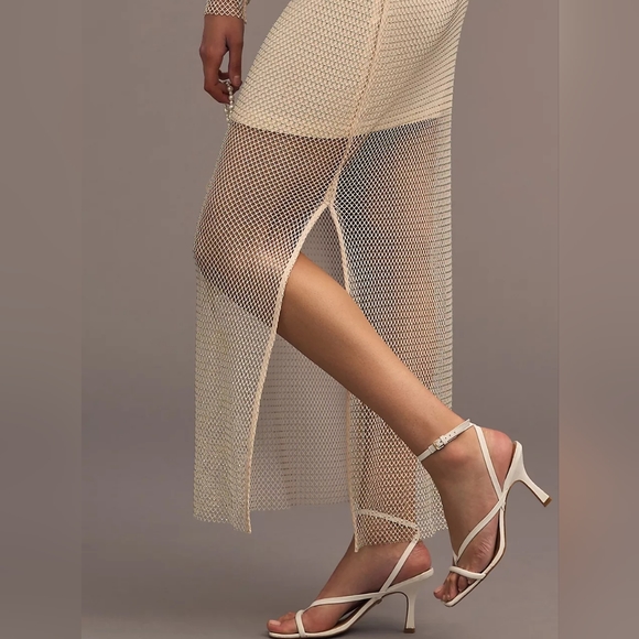 NWT Mesh Sequin Holographic Maxi dress by Sunday in Brooklyn from Anthropologie - Picture 4 of 8